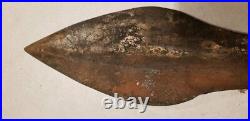 Iron SPEAR head 20.5L RARE Antique Vintage