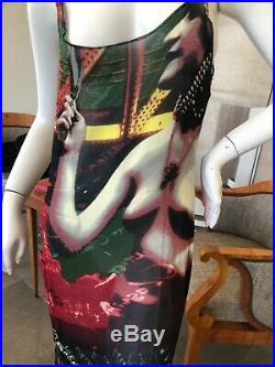 Jean Paul Gaultier Classique Rare Vintage Slip Dress With Unusual Nude Print