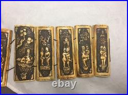 Kama Sutra 10 Panels Vintage or antique Chinese rare design engraved