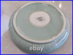 Large Longquan Vintage Chinese Celadon Brush Washer Signed Swirl-Embossed RARE