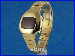 MEN IN BLACK II 2 GOLD 70s Vintage Style LED LCD DIGITAL Rare Retro Mens Watch