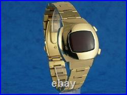 MEN IN BLACK II 2 GOLD 70s Vintage Style LED LCD DIGITAL Rare Retro Mens Watch