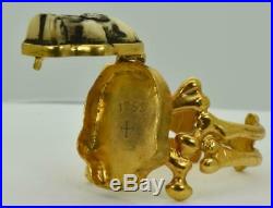 MUSEUM antique Victorian 18k gold&Diamonds Poison Memento Mori Skull ring! RARE