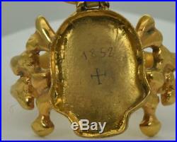 MUSEUM antique Victorian 18k gold&Diamonds Poison Memento Mori Skull ring! RARE