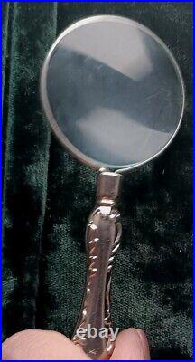 Magnifying Glass Vintage/Antique Silver Ornate Magnifying Glass Rare