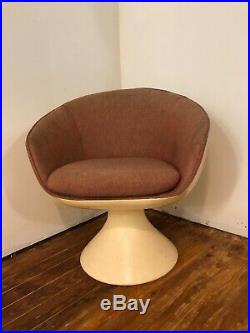 Mid century modern space age atomic vintage fiberglass RARE chair swivel retro
