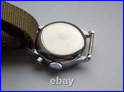 Mono Pusher Single Button Chronograph Montrose Blued Hands Swiss Made Rare Vgc