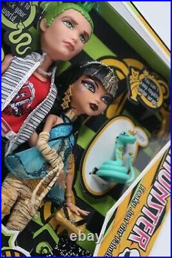 Monster High Cleo de Nile and Deuce Gorgon Dolls Pets Set 1st Wave 2009 RARE NEW