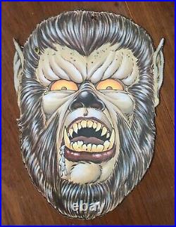 Monsters Rare Vintage Die-Cut Halloween Decor Lot Wolfman Dracula Frankenstein