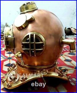 New Diving Helmet Vintage Anchor Marine Rare Antique Old Divers Helmet
