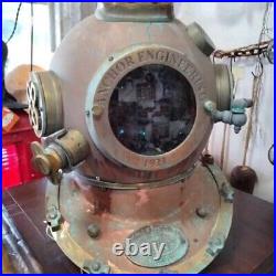 New Rare Antique Diving Divers Helmet Mark V Vintage Navy Us Sea Deep Scuba Gift
