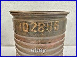 Old Vintage Rare Antique Storage Round Iron Tin Box, Collectible