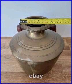 Old Vintage Rare Handmade Unique Rich Patina Heavy Big Brass Pot / Vase