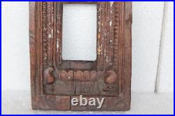 Old Vintage Wooden Wall Frame Rare Antique Carved Decorative Collectible Pf-39