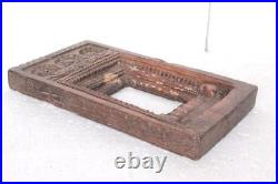 Old Vintage Wooden Wall Frame Rare Antique Carved Decorative Collectible Pf-39