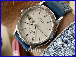 Omega Mens Seamaster Steel Automatic Vintage Day Date rare 1984 Year used watch