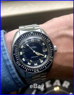 Omega Seamaster 120 Rare Vintage Bracelet Watch Known As The Deep Blue