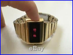 Omega TC2 Rare Vintage Digital LED Watch 14k gold fill -Fully operating