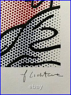 Original vintage rare lithography on paper! Hand signed Roy Lichtenstein #3