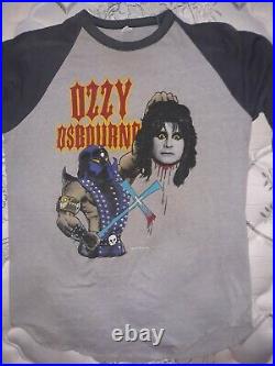 Ozzy Osbourne 1982 Diary of A Madman jersey rare vintage XL Black Sabbath