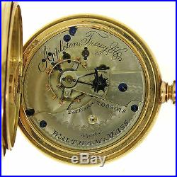 RARE 18k Gold Waltham Appleton Tracy Co Model 1877 18s 15j Hunter Pocket Watch