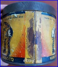 RARE 1920's Antique Vintage Puck Tobacco Hockey Cigarette Tin, Made in Canada