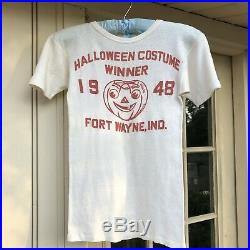 RARE 1940s Halloween Tee 1948 Shirt OOAK