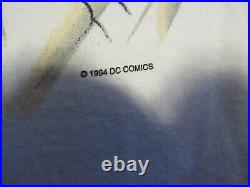 RARE 1994 Vintage Superman Busting Through White L Large T Shirt DC Comics