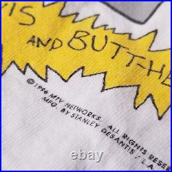 RARE 1996 Vintage Beavis & Butthead Mtv GOT NAPKINS Stanley Desantis Shirt sz L