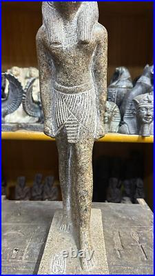 RARE ANCIENT EGYPTIAN ANTIQUITIES Statue Large Of Pharaonic God Horus Egypt BC