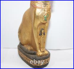 RARE ANTIQUE ANCIENT EGYPTIAN PHARAONIC Cat Bast Bastet Statue -EGYCOM (PB)