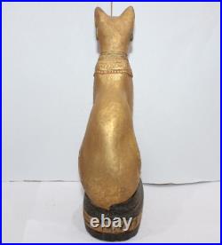 RARE ANTIQUE ANCIENT EGYPTIAN PHARAONIC Cat Bast Bastet Statue -EGYCOM (PB)