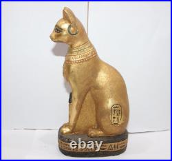 RARE ANTIQUE ANCIENT EGYPTIAN PHARAONIC Cat Bast Bastet Statue -EGYCOM (PB)