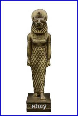 RARE ANTIQUE ANCIENT EGYPTIAN Statue Sekhmet Standing Stone Magic Hieroglyphic