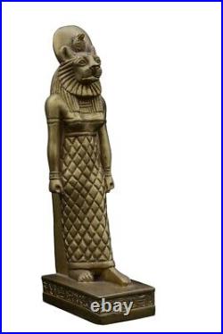 RARE ANTIQUE ANCIENT EGYPTIAN Statue Sekhmet Standing Stone Magic Hieroglyphic