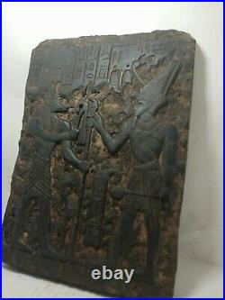 RARE ANTIQUE ANCIENT EGYPTIAN Stela God Osiris Lord God Anubis Protect 1530 Bc