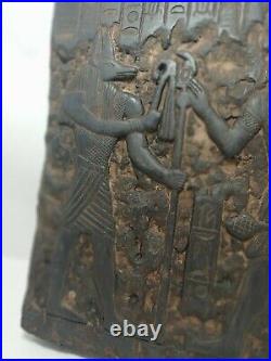 RARE ANTIQUE ANCIENT EGYPTIAN Stela God Osiris Lord God Anubis Protect 1530 Bc