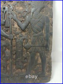 RARE ANTIQUE ANCIENT EGYPTIAN Stela God Osiris Lord God Anubis Protect 1530 Bc