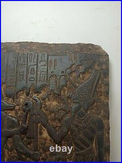 RARE ANTIQUE ANCIENT EGYPTIAN Stela God Osiris Lord God Anubis Protect 1530 Bc