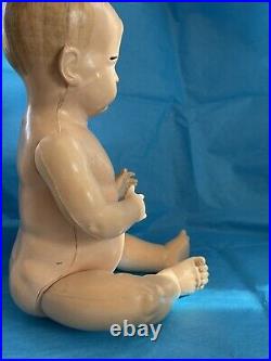 RARE ANTIQUE VISCOLOID JOINTED BABY BOY DOLL HARD CELLULOID VCO USA DuPONT V Co