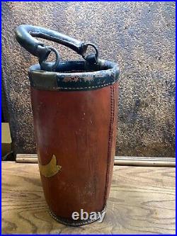 RARE Antique 1841 Leather FIRE BUCKET Vintage Firemans Water Pail N Nason No 2