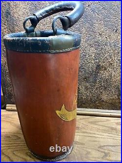 RARE Antique 1841 Leather FIRE BUCKET Vintage Firemans Water Pail N Nason No 2