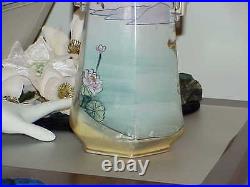 RARE Antique Beautiful Nippon Bird Vase Antique Vintage pottery 11 Decorated