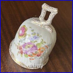RARE Antique DRESDEN Franziska Hirsch 1893-1896 Porcelain Table Bell Signed