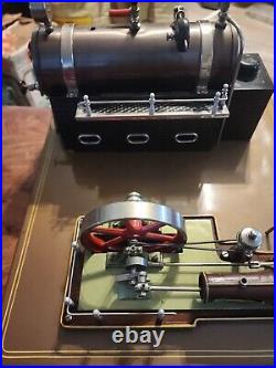 RARE! Antique Fleischmann Stationary Toy Steam Engine Boiler Germany VTG 15