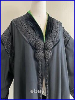 RARE Antique VTG 1900s Edwardian Arts & Crafts Wool Coat Velvet Braided Accents