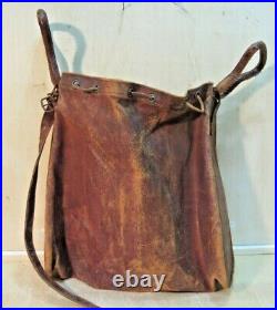 RARE Antique Vintage Branded Monray S. L Madrid Leather Bag Brown Satchel Bag