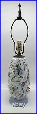 RARE Antique Vintage Giovanni Ronzan Hand Painted Porcelain Table Lamp Turin