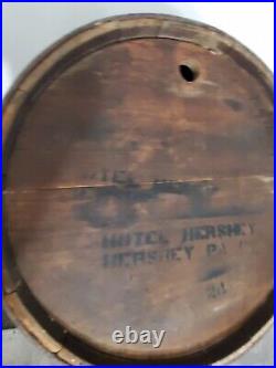 RARE! Antique/Vintage Large Hotel HERSHEY Chocolate Pennsylvania Wooden Barrel