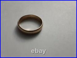 RARE Antique Vintage Wedding Band 14k Solid Pure Yellow Gold Size 7.25